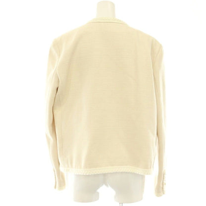 Celine Hedi Slimane Era Silk Collarless Jacket 38 Ivory NR — view 2