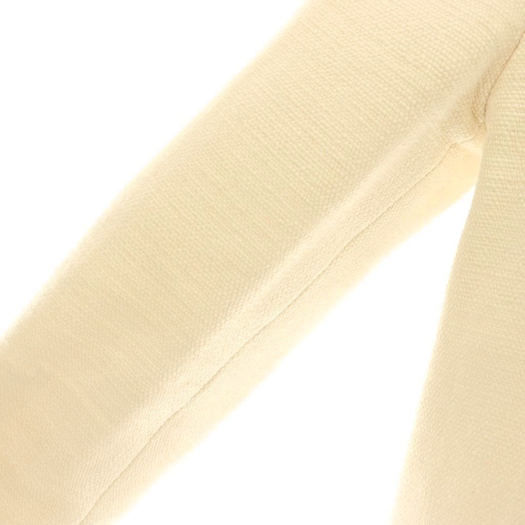 Celine Hedi Slimane Era Silk Collarless Jacket 38 Ivory NR — view 5