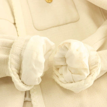 Celine Hedi Slimane Era Silk Collarless Jacket 38 Ivory NR — view 9