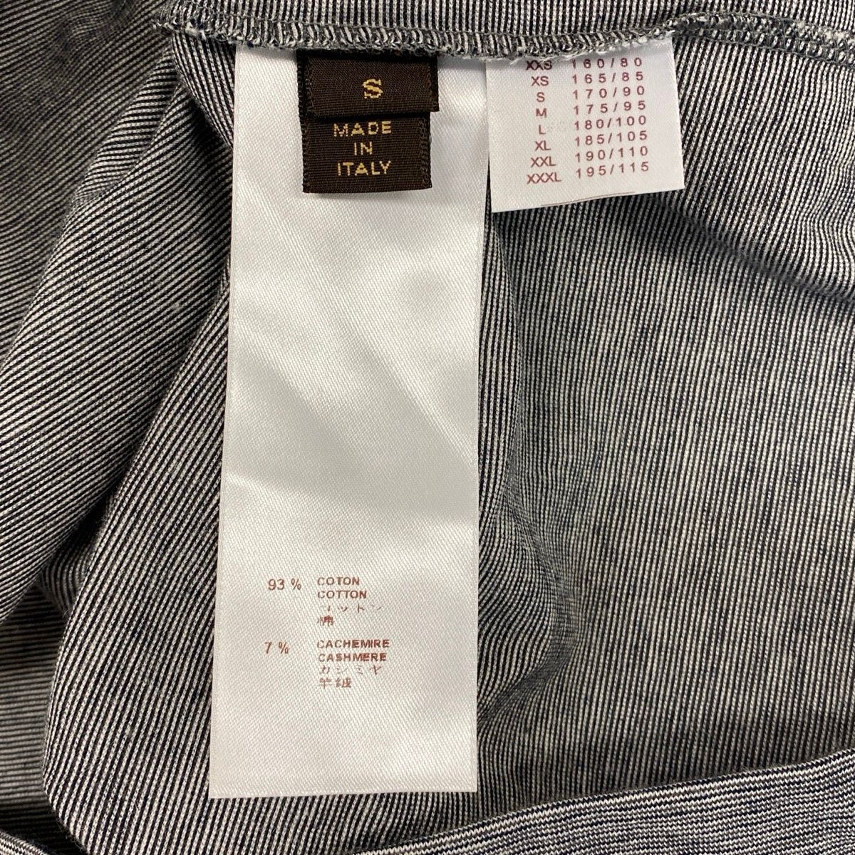 Louis Vuitton Crew Neck Short Sleeve T-Shirt Contrast Bicolor LV Logo Embroidery — view 9