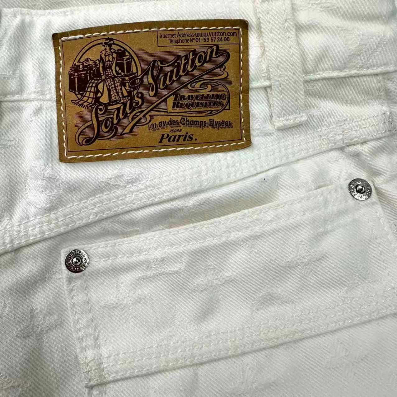 Louis Vuitton Monogram Denim Pants White — view 3