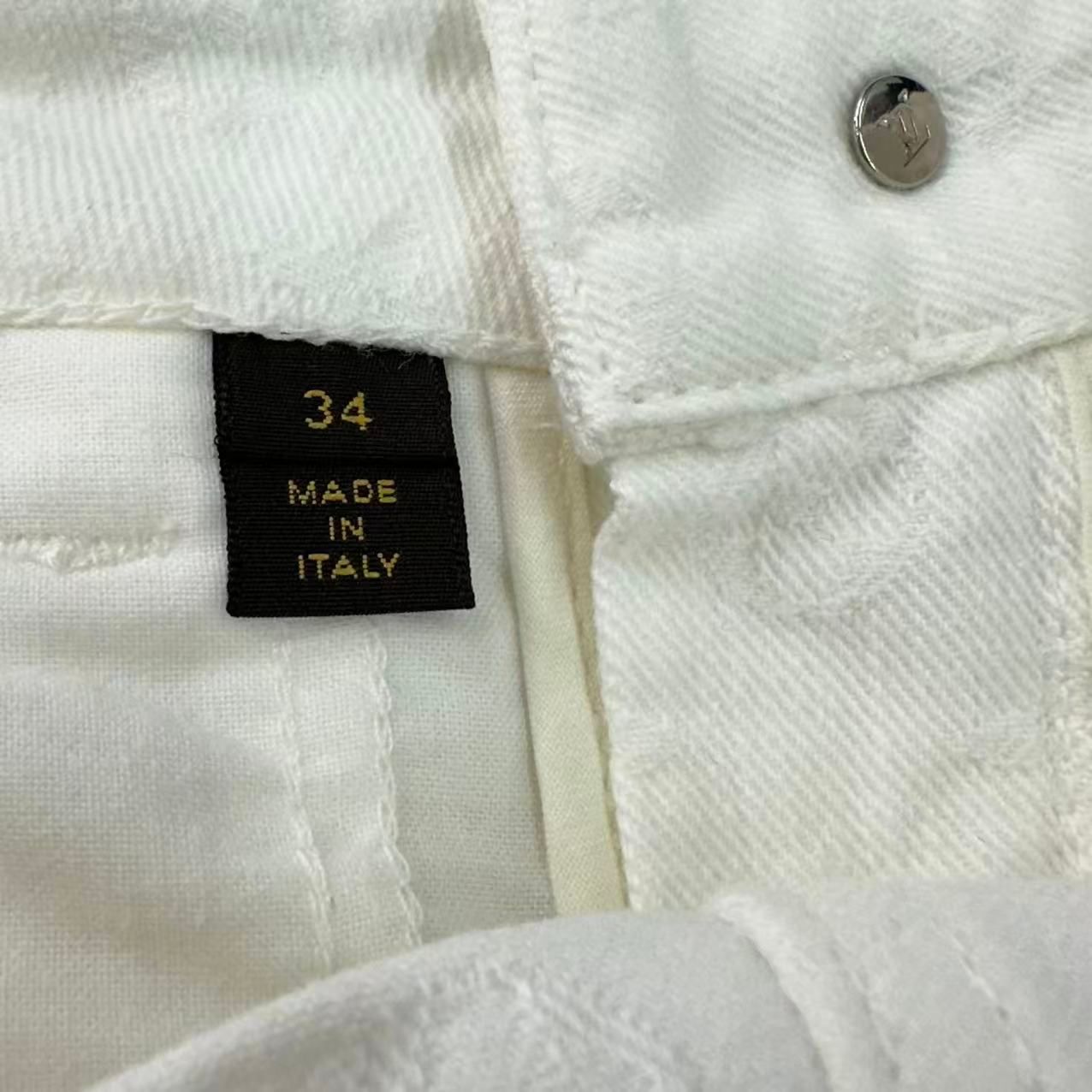 Louis Vuitton Monogram Denim Pants White — view 4