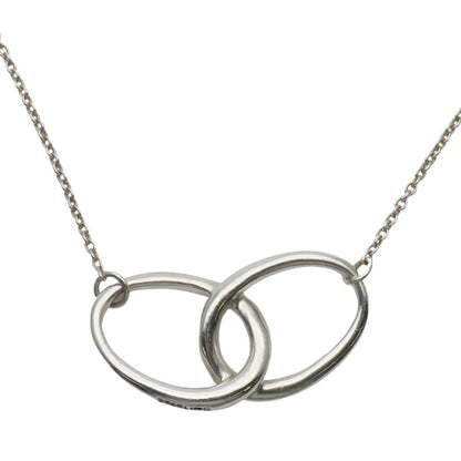 Tiffany & Co Necklace Double Loop 925 Sterling Silver Elsa Peretti Pendant