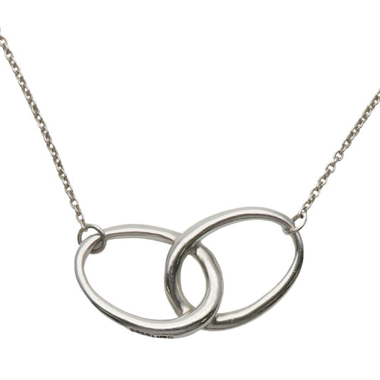Tiffany & Co Necklace Double Loop 925 Sterling Silver Elsa Peretti Pendant