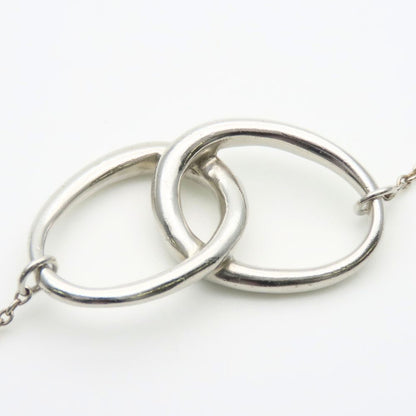Tiffany & Co Necklace Double Loop 925 Sterling Silver Elsa Peretti Pendant — view 3