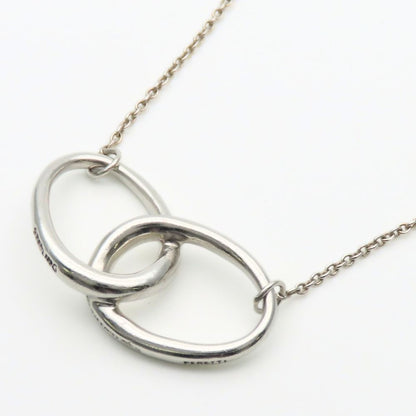 Tiffany & Co Necklace Double Loop 925 Sterling Silver Elsa Peretti Pendant — view 2