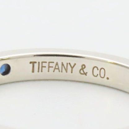 Tiffany & Co Ring Stacking Band 925 Sterling Silver Saffiano Blue Elsa Peretti — view 5