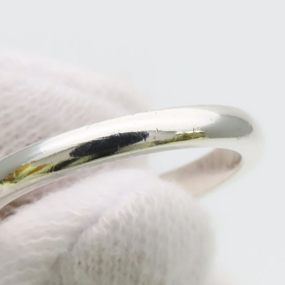Tiffany & Co Ring Stacking Band 925 Sterling Silver Saffiano Blue Elsa Peretti — view 8