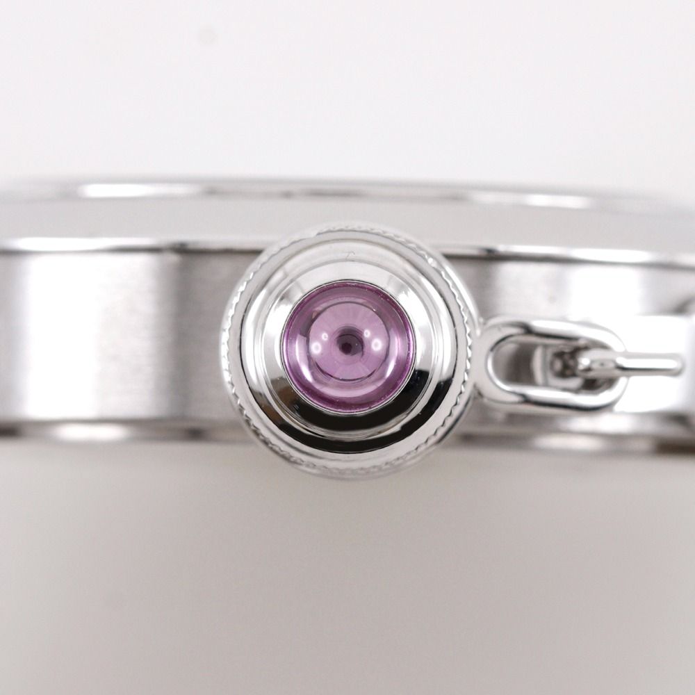 Cartier Mistakepasha Stainless Steel Leather Kuo Analog Display Pink Dial Watch — view 6