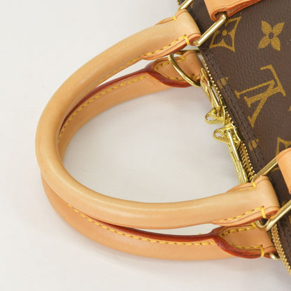 Louis Vuitton Alma PM Handbag Monogram Canvas Vachetta Leather Brown Gold — view 8