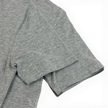 Saint Laurent Reverse Logo Print Crew Neck Short Sleeve T-Shirt M Gray Cotton — view 6