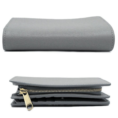 Gucci Script Around Wallet Zipper Gray Gold Coin Case — view 3