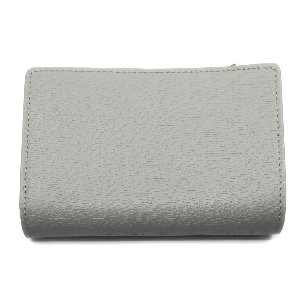 Gucci Script Around Wallet Zipper Gray Gold Coin Case — view 2