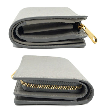Gucci Script Around Wallet Zipper Gray Gold Coin Case — view 4