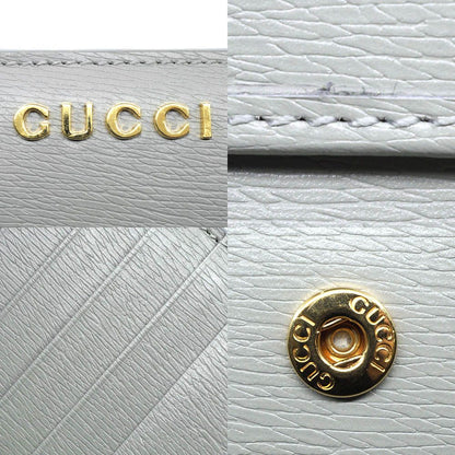 Gucci Script Around Wallet Zipper Gray Gold Coin Case — view 9
