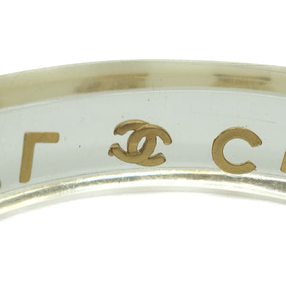 Chanel Logo Bangle Plastic Clear Gold Bracelet 20.5 cm — view 8