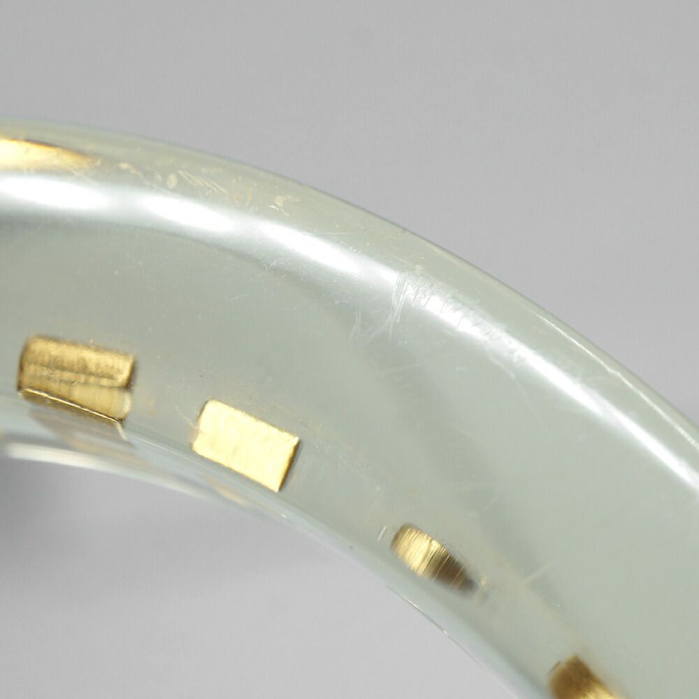 Chanel Logo Bangle Plastic Clear Gold Bracelet 20.5 cm — view 6