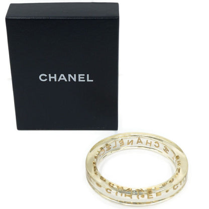 Chanel Logo Bangle Plastic Clear Gold Bracelet 20.5 cm — view 9