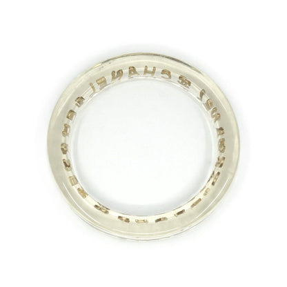 Chanel Logo Bangle Plastic Clear Gold Bracelet 20.5 cm — view 3