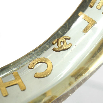Chanel Logo Bangle Plastic Clear Gold Bracelet 20.5 cm — view 4
