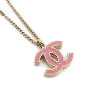 Chanel Necklace CC Logo Pink Gold 42 cm — view 3