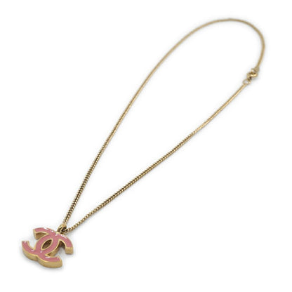 Chanel Necklace CC Logo Pink Gold 42 cm — view 5