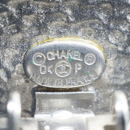 Chanel CC Logo Flower Earrings Yellow Silver — view 7