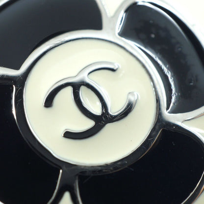 Chanel Camellia Pendant Metal Flower White Black — view 6