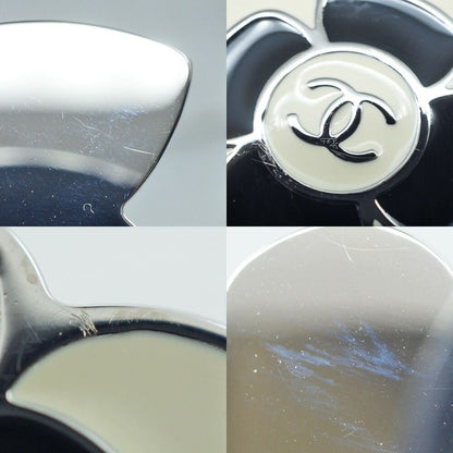Chanel Camellia Pendant Metal Flower White Black — view 9