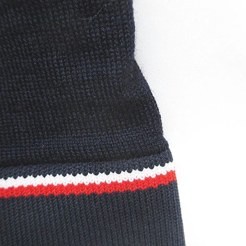 Moncler Maglia Tricot Cardigan Long Sleeve Knit M Navy Logo Letter Embroidery — view 4