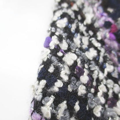 Chanel Tweed Jacket CC Mark CC Logo Silk 34 Purple Hook Hair Lining — view 5