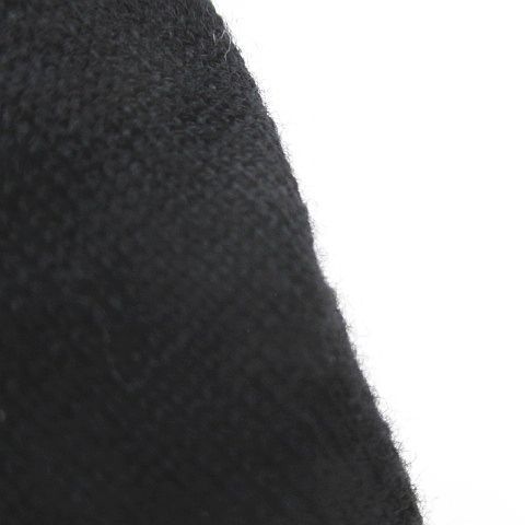 Prada Short Sleeve Knit Sweater 40 Black Contrast Rib Hair Wool — view 4