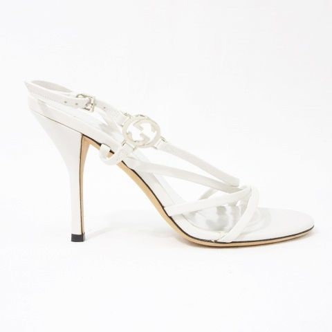 Gucci Sandals Ankle Strap GG Mark Gray — view 5