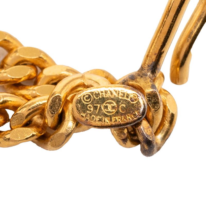 Chanel CC Logo Chain Belt Gold Silver Plated Metal — view 3