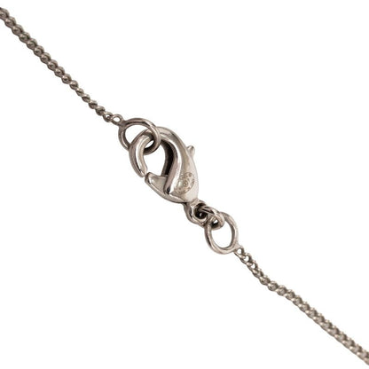 Chanel CC Logo Rhinestone Ball Motif Necklace Silver Metal — view 4