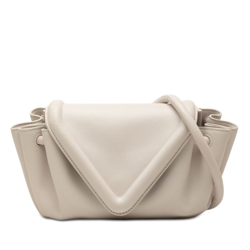 Bottega Veneta Beak Small Shoulder Bag White Leather