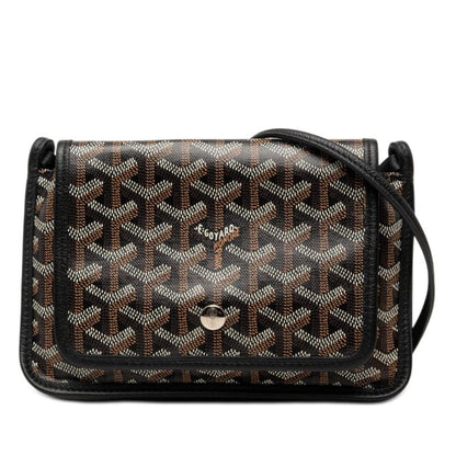 Goyard Plumet Shoulder Bag Pouch Wallet Black Multicolor Leather