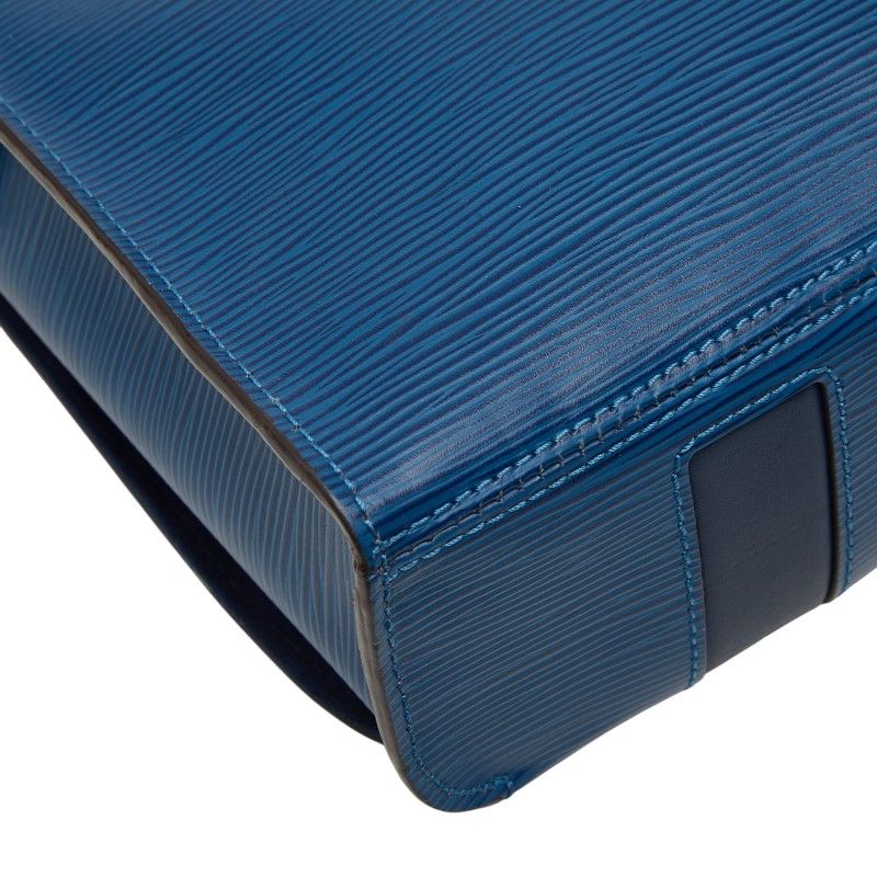 Louis Vuitton Epi Harrington Messenger PM Shoulder Bag Blue Azur Leather — view 4