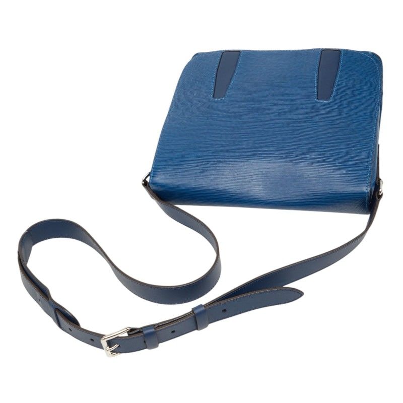 Louis Vuitton Epi Harrington Messenger PM Shoulder Bag Blue Azur Leather — view 8