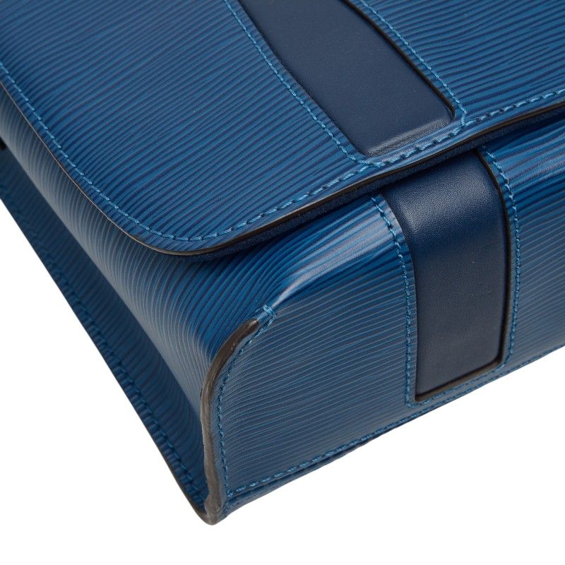 Louis Vuitton Epi Harrington Messenger PM Shoulder Bag Blue Azur Leather — view 6