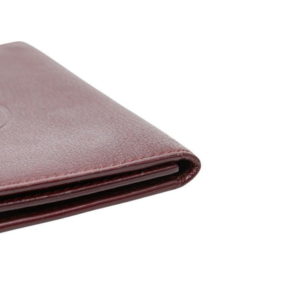 Cartier Must Line Card Case Wine Red Bordeaux Leather — view 5