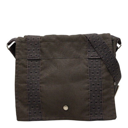 Hermes Her Line Besace PM Crossbody Shoulder Bag Gray Canvas