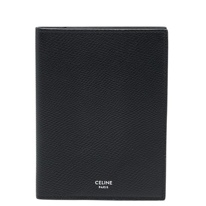Celine Passport Case Black Leather