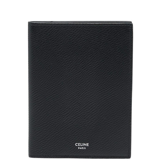 Celine Passport Case Black Leather
