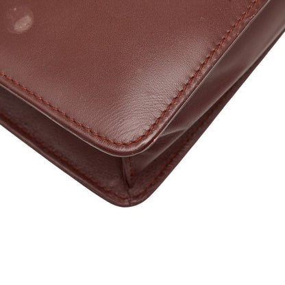 Cartier Must Line Business Briefcase Wine Red Bordeaux Leather 1 — view 5