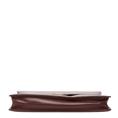 Cartier Must Line Business Briefcase Wine Red Bordeaux Leather 1 — view 3
