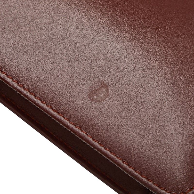 Cartier Must Line Business Briefcase Wine Red Bordeaux Leather 1 — view 6
