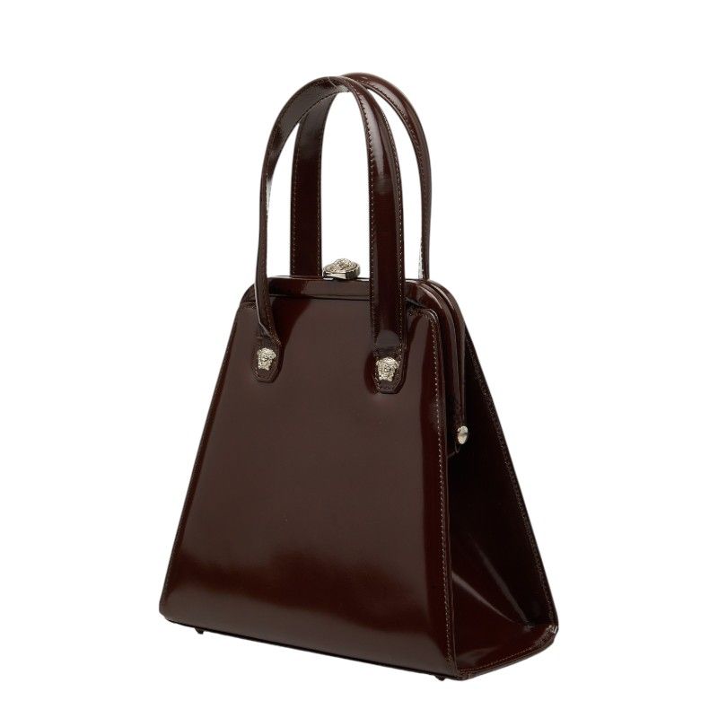 Versace Medusa Mini Handbag Wine Red Bordeaux Enamel — view 2
