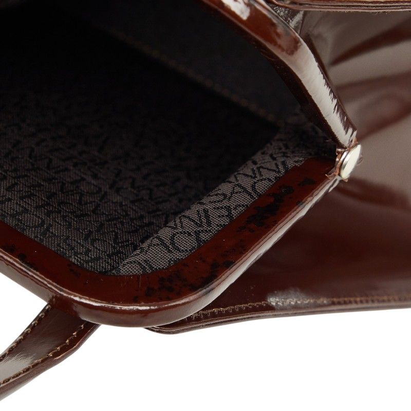 Versace Medusa Mini Handbag Wine Red Bordeaux Enamel — view 8