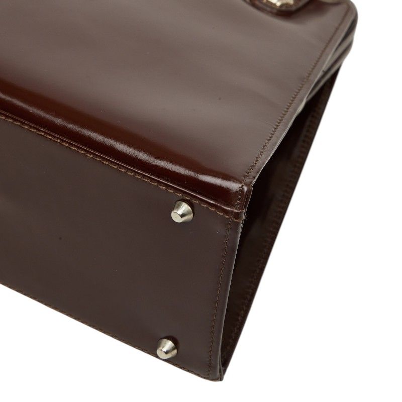 Versace Medusa Mini Handbag Wine Red Bordeaux Enamel — view 4